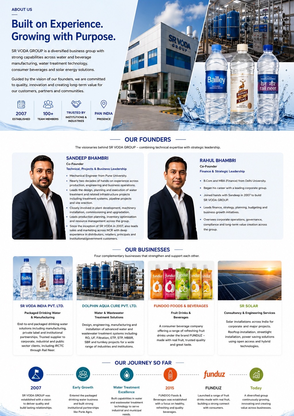 About Us | SR VODA GROUP